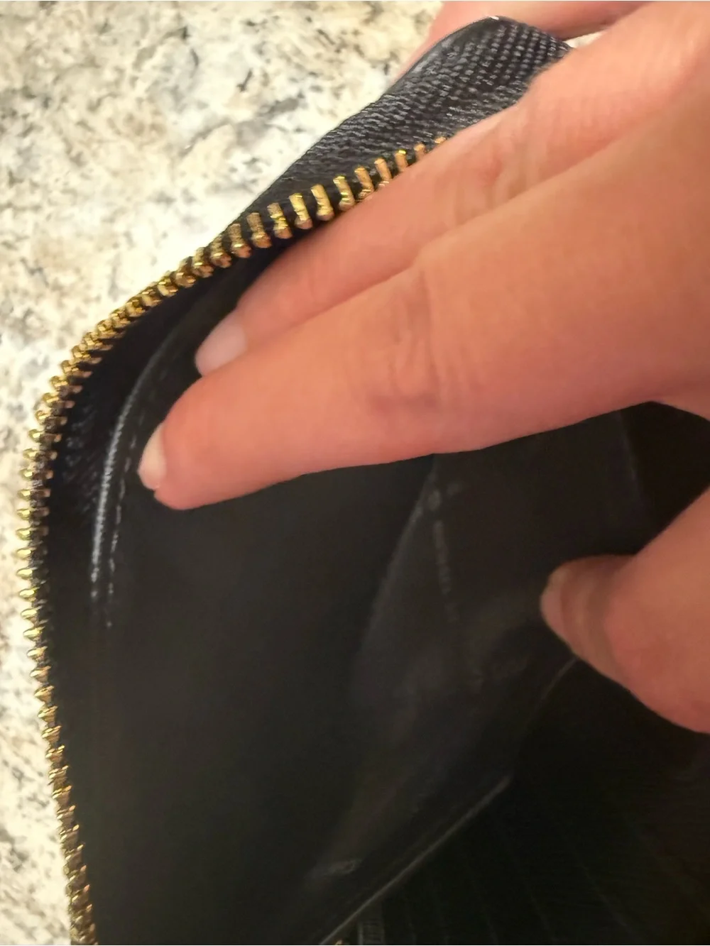 Michael Kors Black Saffiano Leather wallet with Gold Logo
